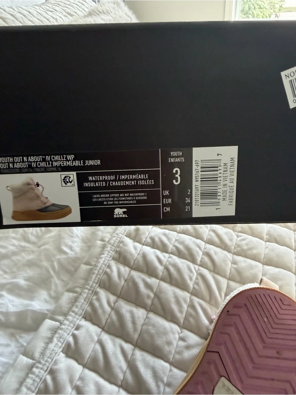 Sorel Kids Pink and Gray Insulated Winter Boots